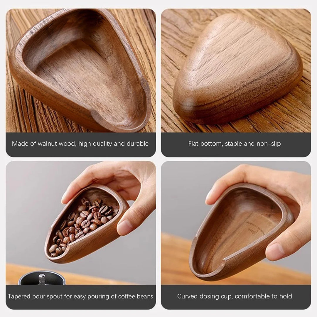 Wooden Coffee Bean Dose Tray with Sprayer